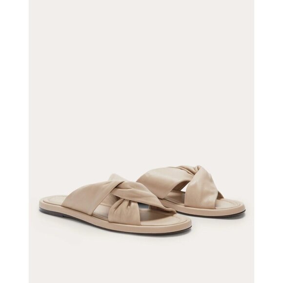 Everlane The Day Twist Sandals in Warm Khaki 9 New Womens Slides - Picture 2 of 10